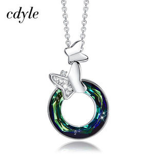 Cdyle Fashion Women's Colorful Swarovski Crystal Circle