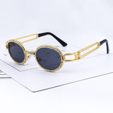 Vintage Small Round Diamond Sunglasses