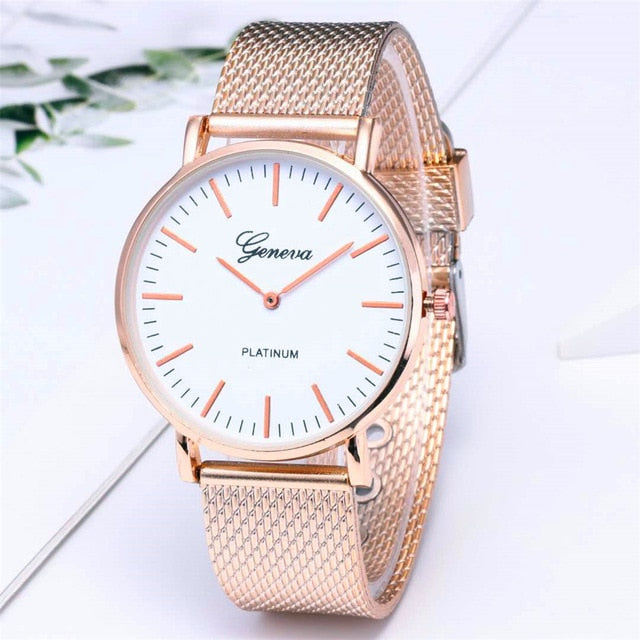 Women Watches Bayan Kol Saati Fashion Rose Gold Silver