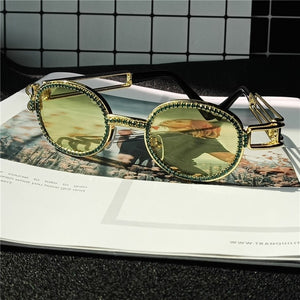 Vintage Small Round Diamond Sunglasses