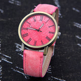 Men and Women Watches Quartz Watch Denim Design