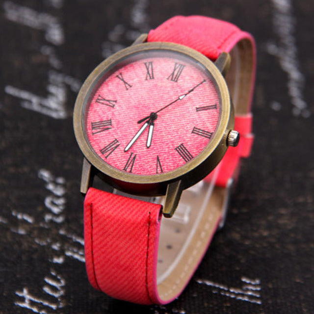 Men and Women Watches Quartz Watch Denim Design