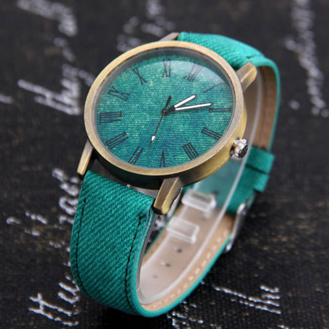 Men and Women Watches Quartz Watch Denim Design